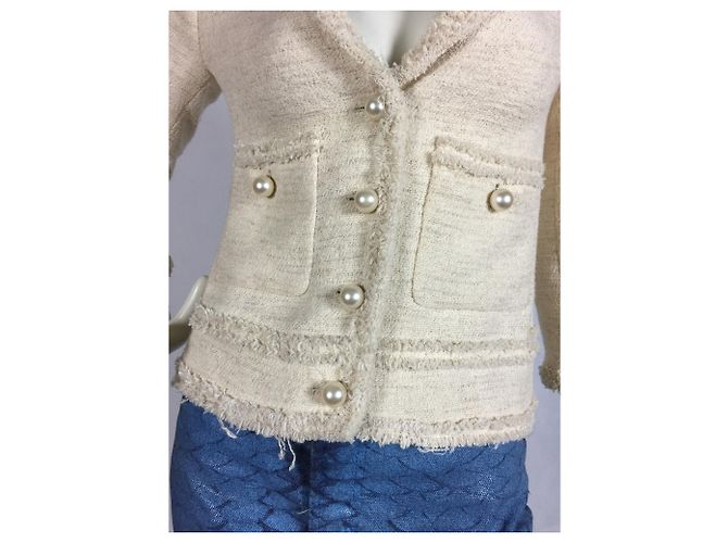 Zara Creme Tweedjacke - Ansicht 2