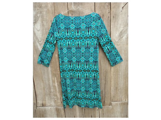 Seidenkleid Tory Burch Neuzustand Blau - Ansicht 4