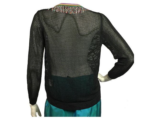 Love Moschino Cardigan de crochê com corte beatd - vista 2
