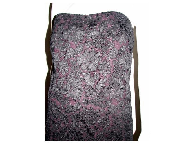 Marchesa Spitzenkleid mit Korsett Schwarz Lila - Ansicht 3