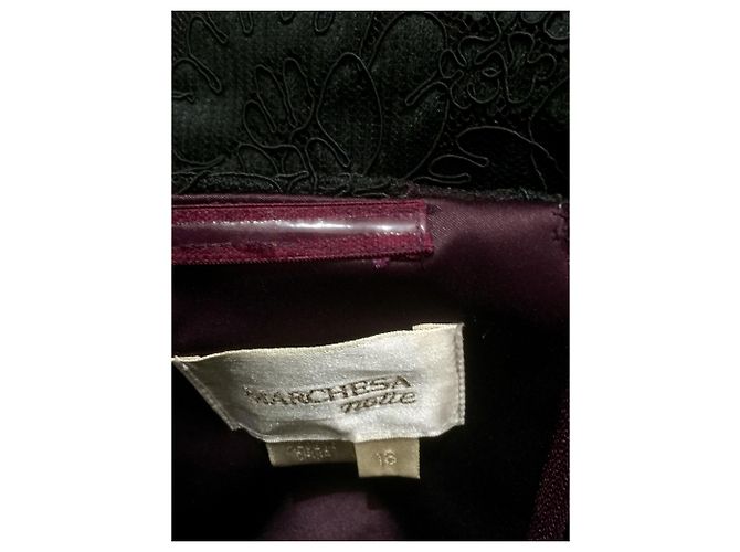Marchesa Spitzenkleid mit Korsett Schwarz Lila - Ansicht 7