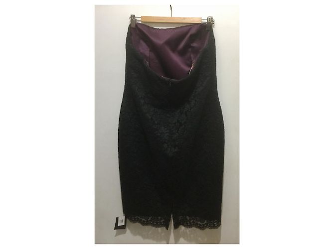Marchesa Spitzenkleid mit Korsett Schwarz Lila - Ansicht 8
