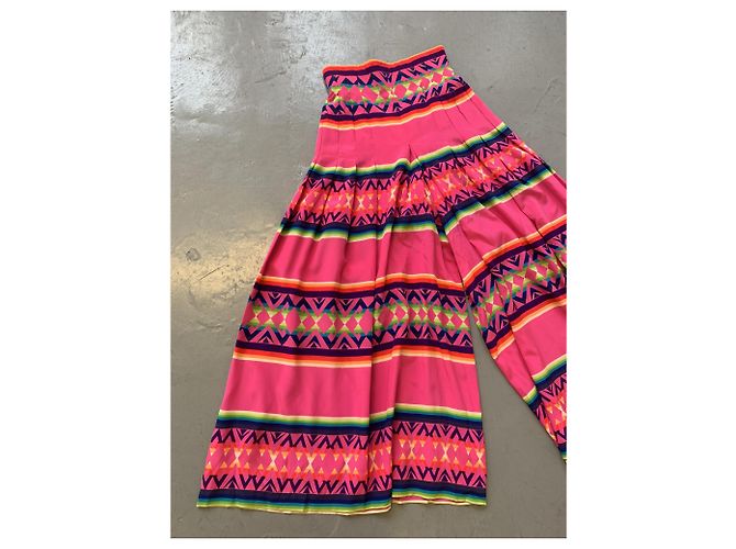 Culotte Escada de seda estampado abstracto rosa Multicolor - vista 2