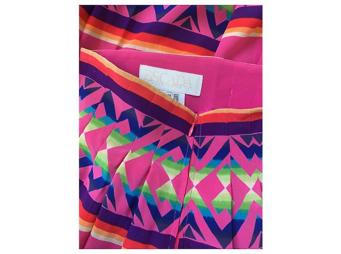 Culotte Escada de seda estampado abstracto rosa Multicolor - vista 4