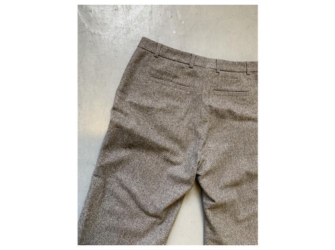 Pantalones Bootcut Erdem By H&M de Lana Gris - vista 4