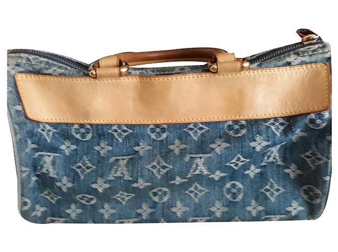 Louis Vuitton Neo Speedy Denim Blu - vista 2