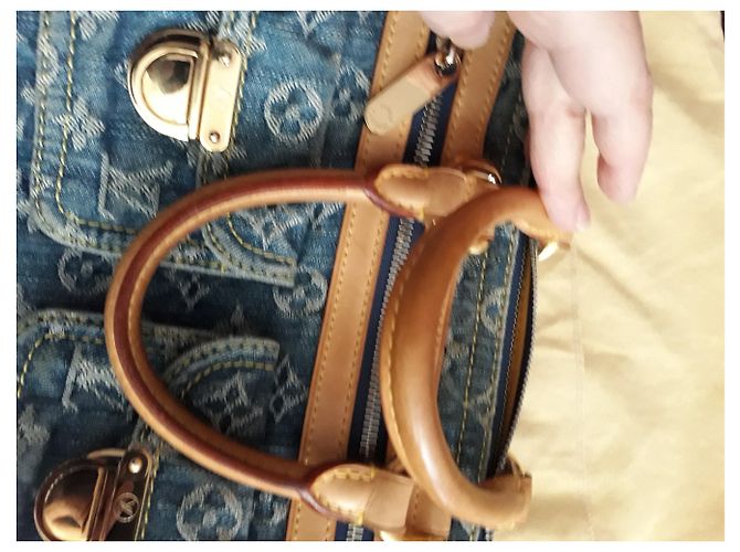 Louis Vuitton Neo Speedy Denim Blu - vista 6