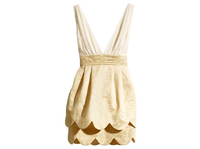 Autre Marque H&M Kleid creme aus Polyester Größe 42 - Ansicht 2