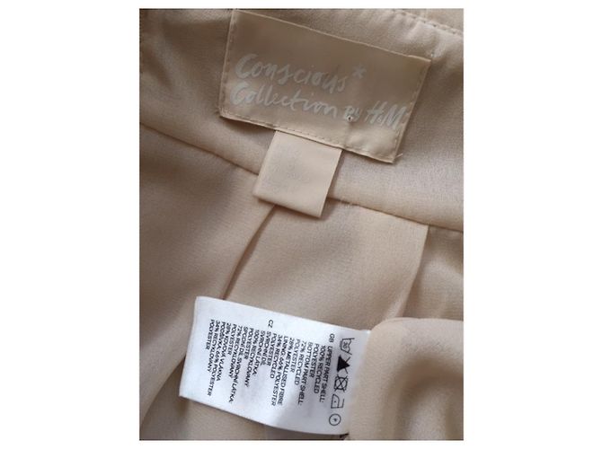 Autre Marque H&M Kleid creme aus Polyester Größe 42 - Ansicht 5