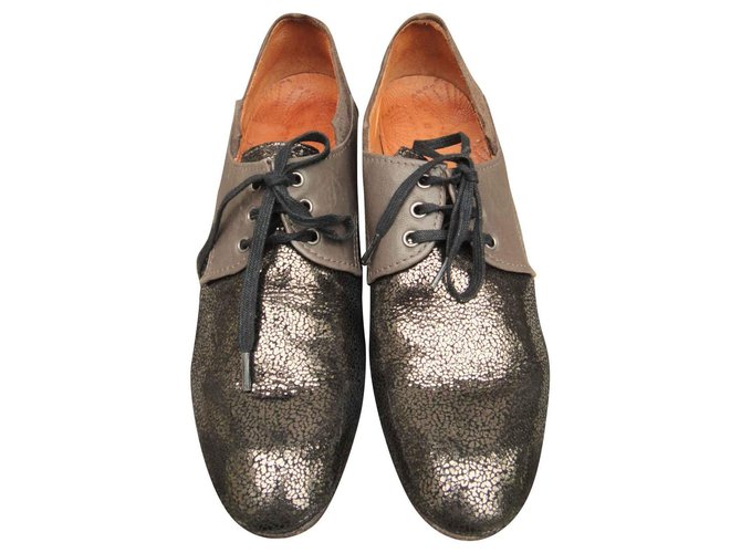 Chie Mihara derby tacco alto modello Eshua Marrone - vista 2
