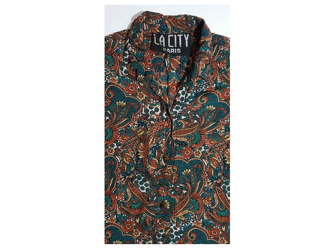 Autre Marque Camicia La City Paris in seta e viscosa XL Multicolore - vista 3