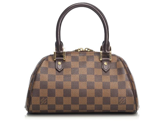 Louis Vuitton Brown Damier Ebene Mini Ribera Marrone - vista 3