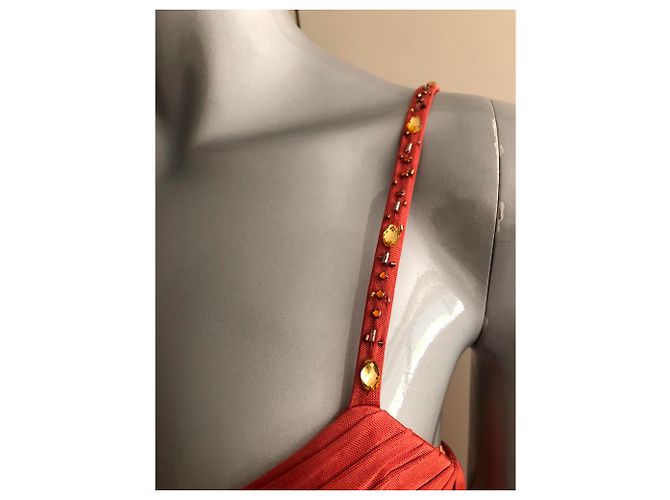 Bcbg Max Azria Kurzes Kleid Orange mit Pailletten - Ansicht 3