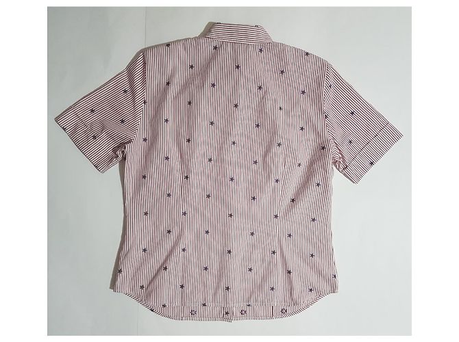 Camisa de rayas Basler de algodón blanco rojo azul Roja - vista 2