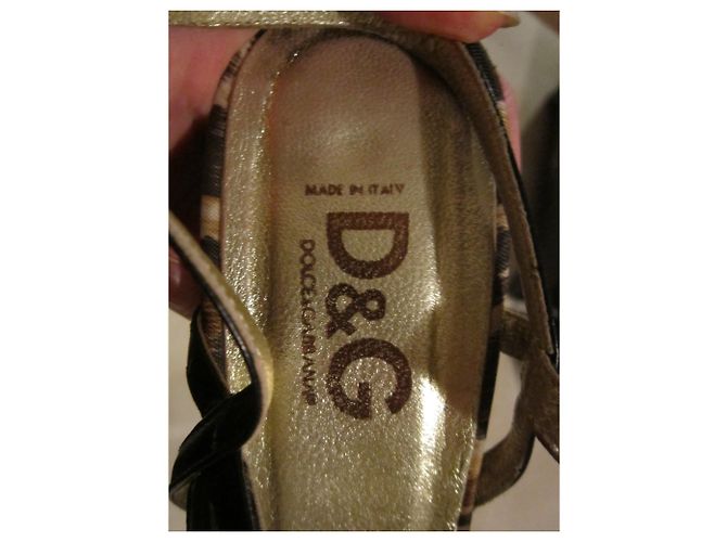 Sandálias Dolce & Gabbana em couro marrom claro Castanho claro - vista 5