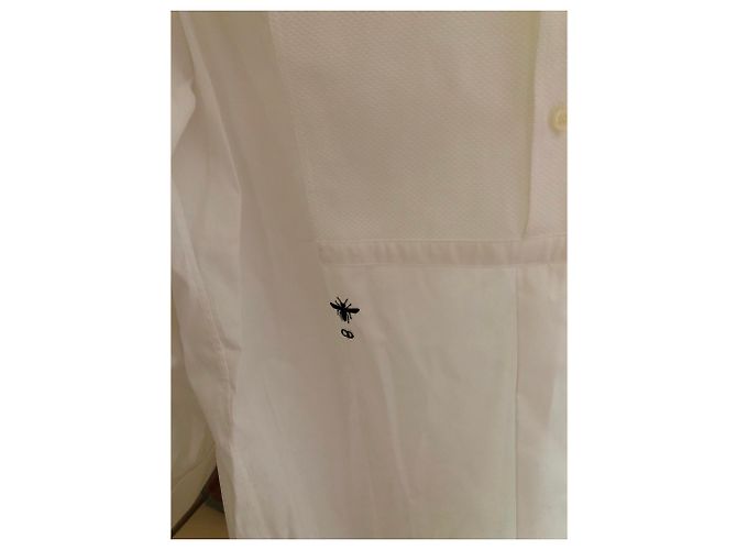 Túnica Christian Dior de algodón blanco - vista 3