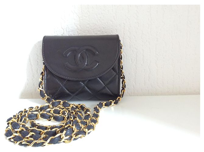 Chanel Wallet on Chain in pelle nera Nero - vista 3
