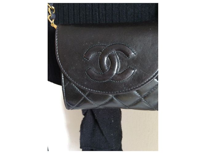Chanel Wallet on Chain in pelle nera Nero - vista 5