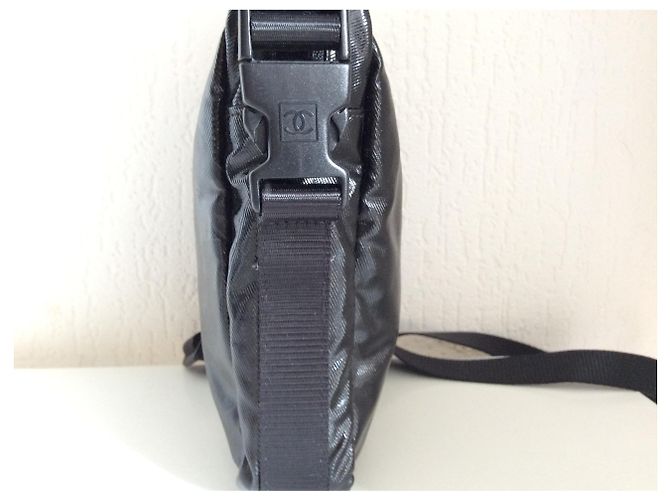Pochette Chanel in Nylon Nero - vista 5