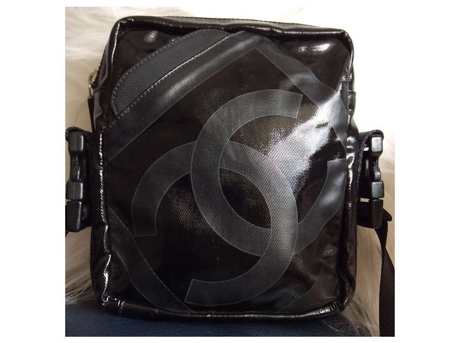 Pochette Chanel in Nylon Nero - vista 8