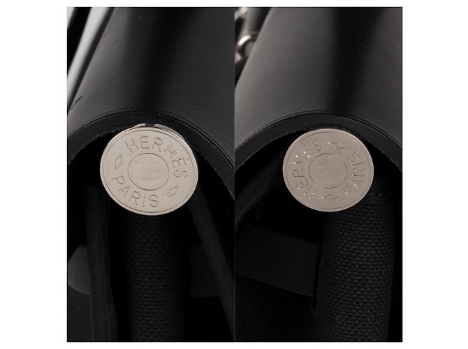 Hermès BORSA HERMES HERBAG 38 pelle nera e tela, Nuova Condizione! Nero - vista 10