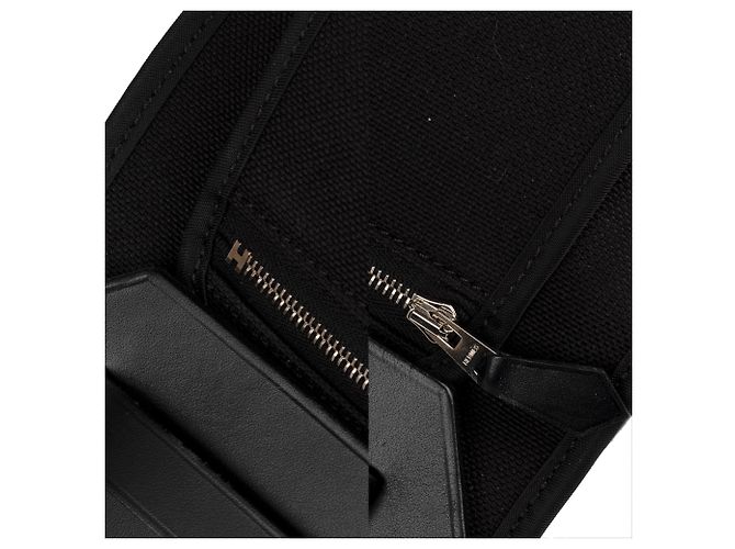 Hermès BORSA HERMES HERBAG 38 pelle nera e tela, Nuova Condizione! Nero - vista 3