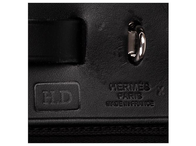 Hermès BORSA HERMES HERBAG 38 pelle nera e tela, Nuova Condizione! Nero - vista 4