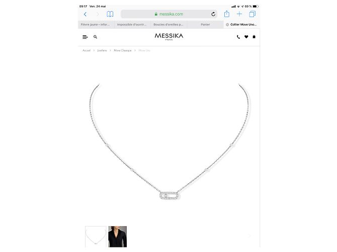 Collier Messika Move Uno o blanc - vista 3