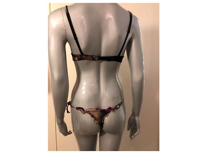 Set Reggiseno e Perizoma La Perla T2 in Seta Multicolore - vista 2
