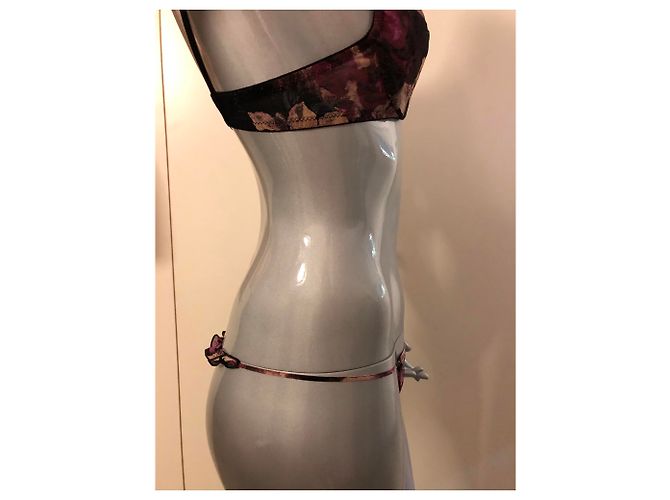 Set Reggiseno e Perizoma La Perla T2 in Seta Multicolore - vista 6