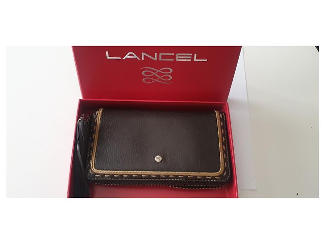 Cartera Lancel de piel marrón Castaño - vista 3