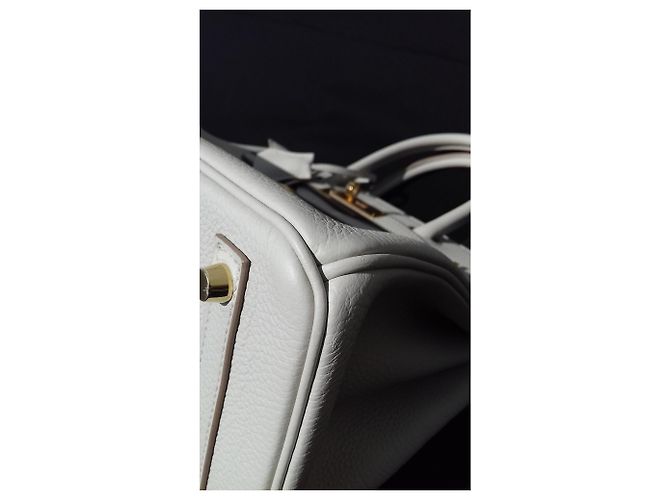 Hermès Birkin Handbag 30 cm Togo Chalk Gold Hdw White - view 13