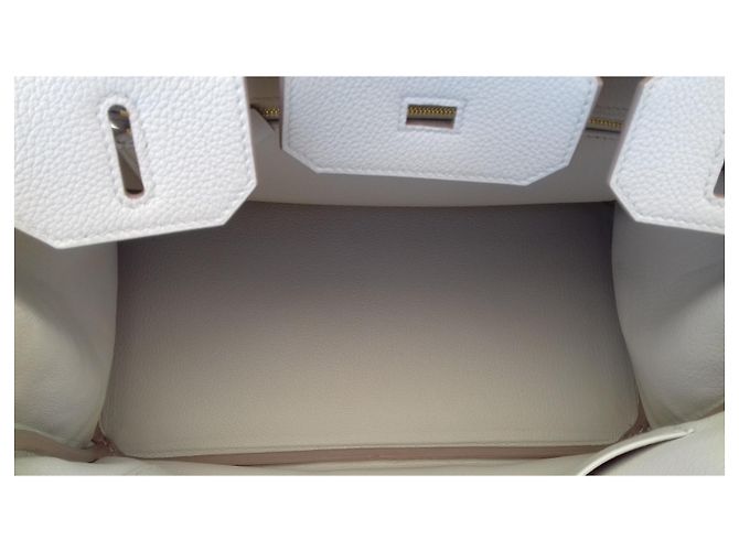 Hermès Birkin Handbag 30 cm Togo Chalk Gold Hdw White - view 16