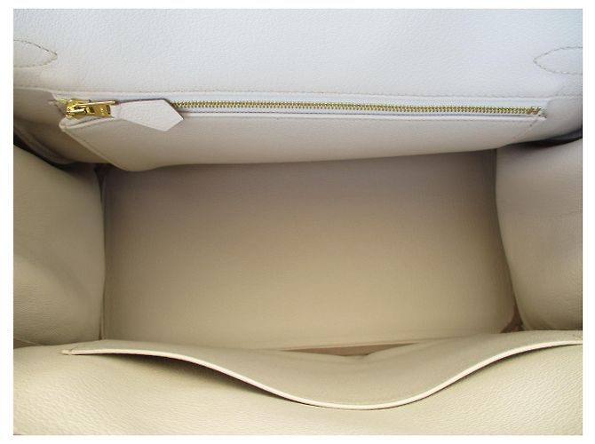 Hermès Birkin Handbag 30 cm Togo Chalk Gold Hdw White - view 19