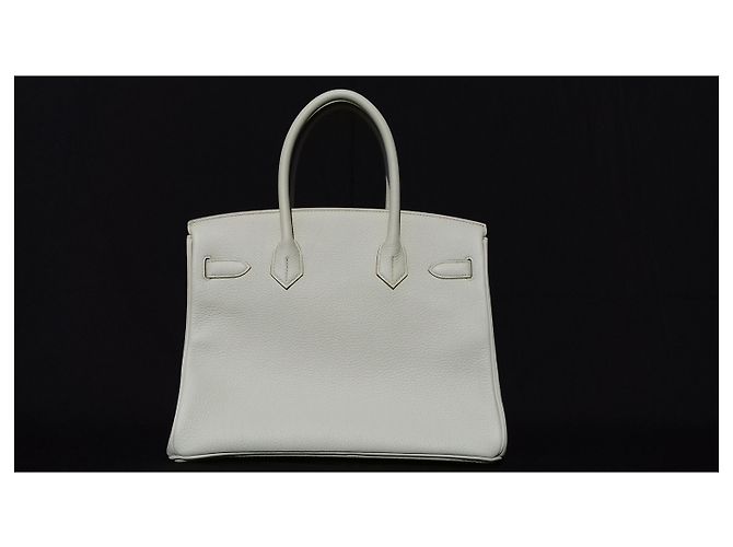 Hermès Birkin Handbag 30 cm Togo Chalk Gold Hdw White - view 6