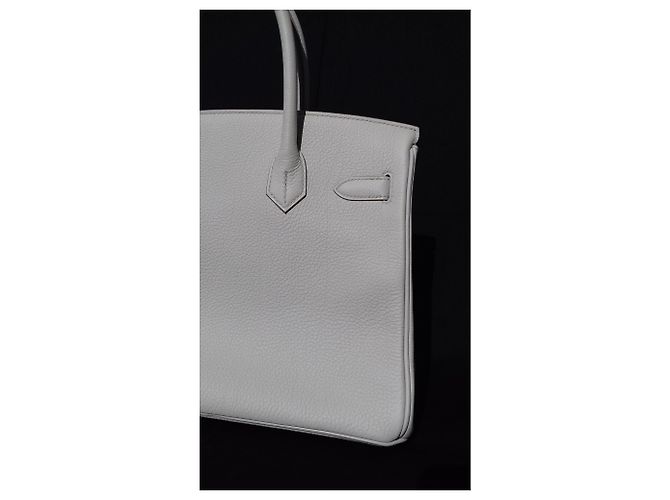 Hermès Birkin Handbag 30 cm Togo Chalk Gold Hdw White - view 7