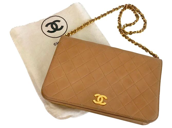 Portafogli per borsa su catena Chanel Beige - vista 2