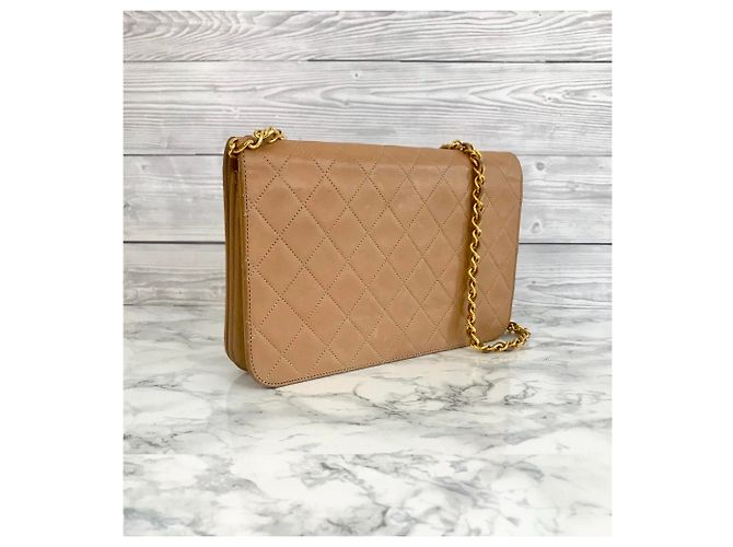 Portafogli per borsa su catena Chanel Beige - vista 5