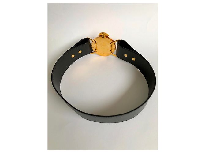 Vintage Karl Lagerfeld Ledergürtel Schwarz - Ansicht 2