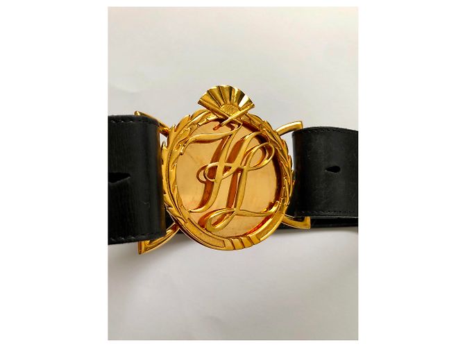 Vintage Karl Lagerfeld Ledergürtel Schwarz - Ansicht 3