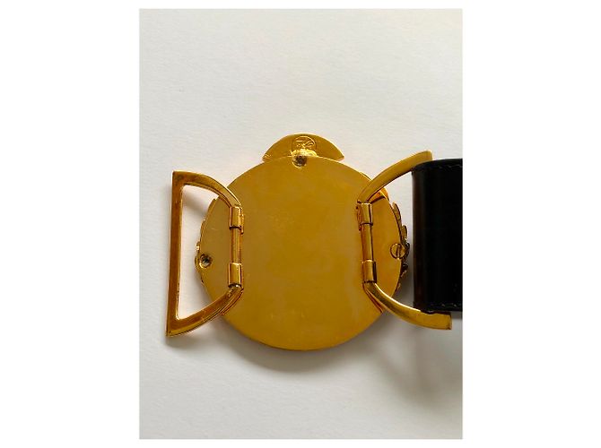 Vintage Karl Lagerfeld Ledergürtel Schwarz - Ansicht 4