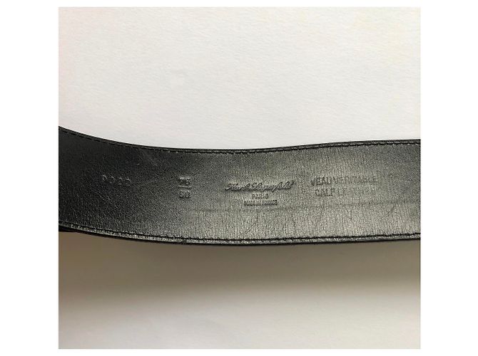 Vintage Karl Lagerfeld Ledergürtel Schwarz - Ansicht 5