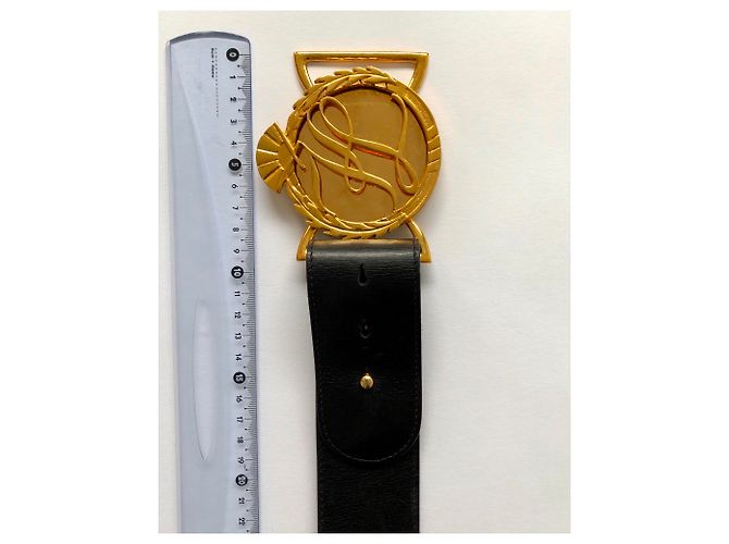 Vintage Karl Lagerfeld Ledergürtel Schwarz - Ansicht 6