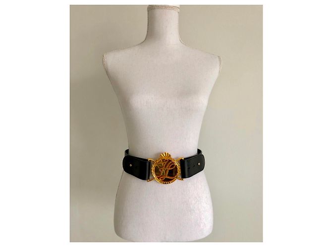 Vintage Karl Lagerfeld Ledergürtel Schwarz - Ansicht 7
