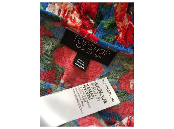 Top in viscosa nero e rosso Topshop - vista 4