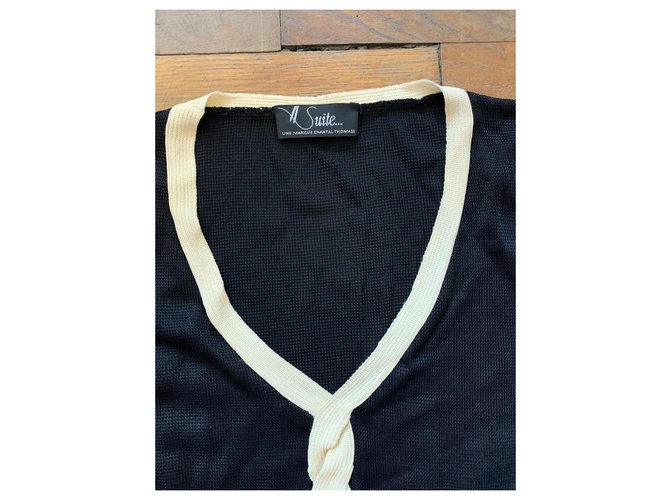 Suíte Pullover...de chantal Thomass Preto Branco - vista 3