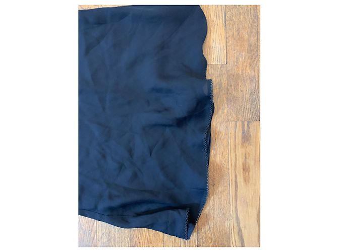 Falda larga de seda negra Ralph Lauren Negro - vista 3