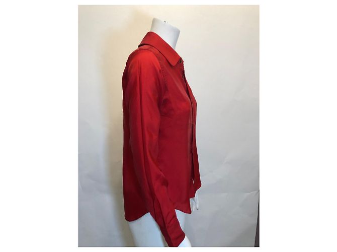 Camisa de cupro roja Comme Des Garcons - vista 4