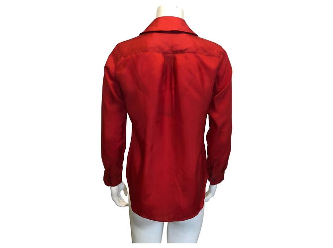 Camisa de cupro roja Comme Des Garcons - vista 2