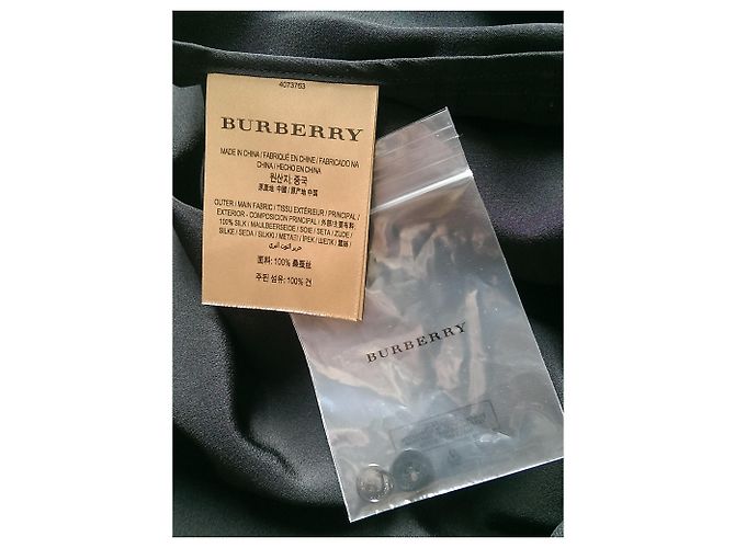 Burberry Uniform Seidenhemdkleid schwarz - Ansicht 4